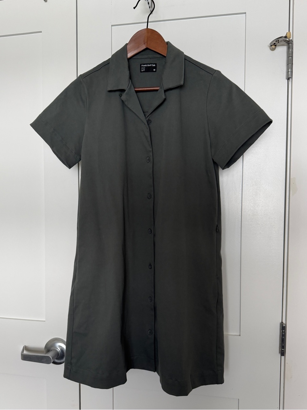 Frank & Oak Short-Sleeve Midi Shirt Dress